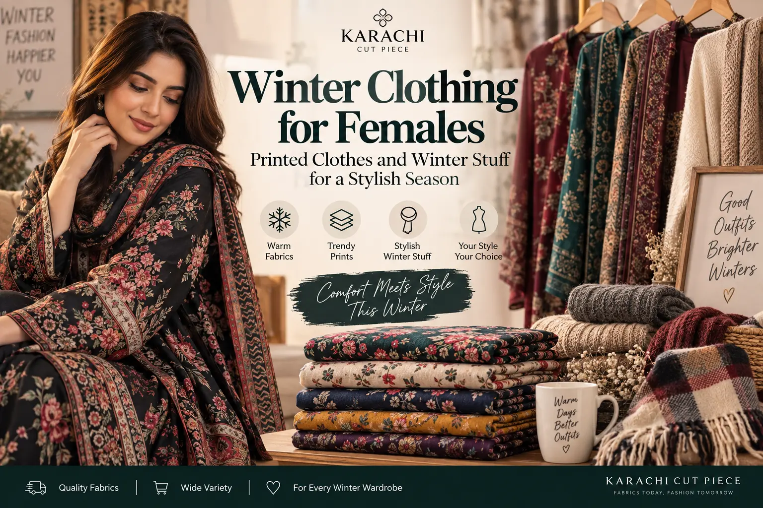 Winter Clothing for Females: Printed Clothes and Winter Stuff for a Stylish Season